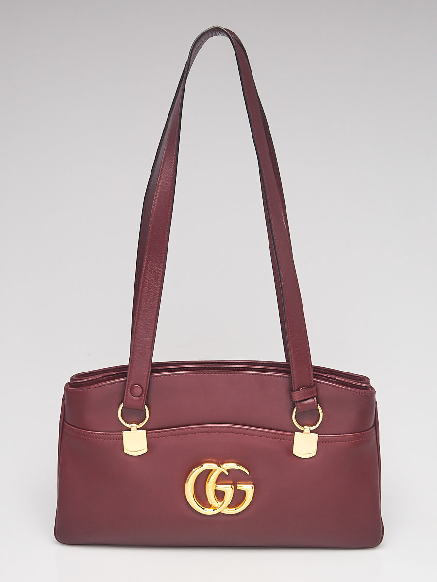 Gucci Burgundy Leather Arli Shoulder Bag