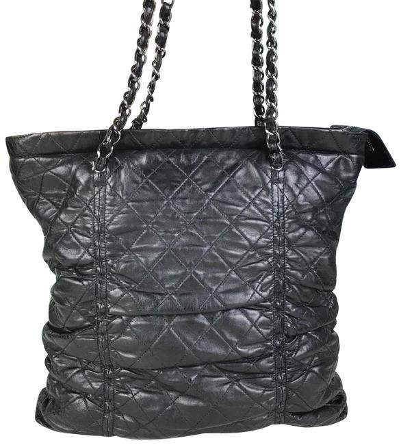 Chanel Bag Quilted Sharpei Sale Black Lambskin Leather Tote