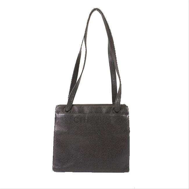 Chanel Bag Womens Skin Black Caviar Leather Tote