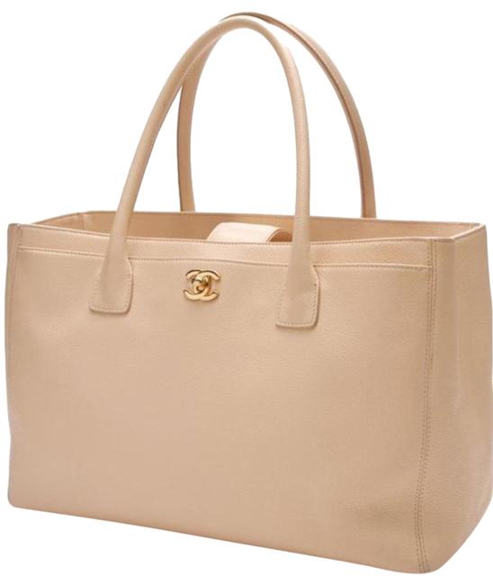 Chanel Cerf Beige Leather Tote