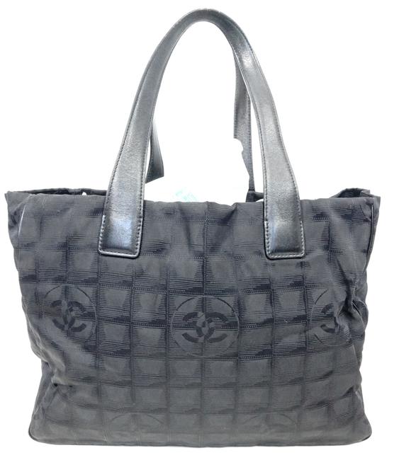 Chanel Handbag Garden Party Handbag Pm Beige Brown Canvas Leather Tote