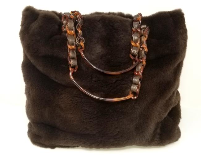 Chanel Hobo Handbag Shoulder Bag Vintage Brown Fur Tote