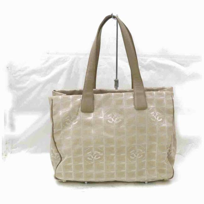 Chanel New Line 872993 Beige Nylon Tote