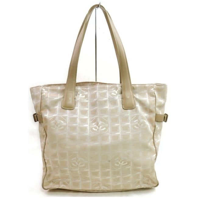 Chanel New Line Gm 872551 Beige Canvas Tote