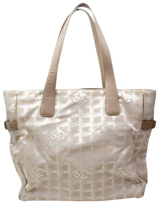 Chanel New Line Travel Gm 872765 Beige Nylon Tote