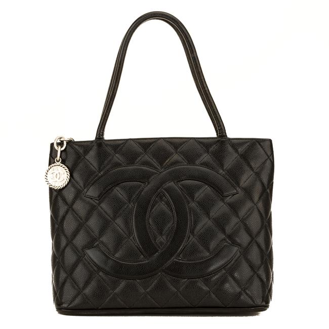 Chanel Quilted Medallion 4110001 Black Caviar Tote