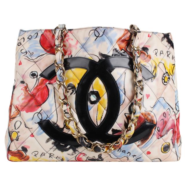 Chanel Shopping Grand Limited Edition 7833 Multicolor Vinyl Tote