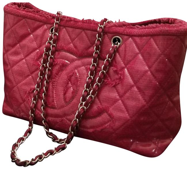 Chanel Shopping Today Sale OnlyChanel Quilted Pink Patent Leather Tote