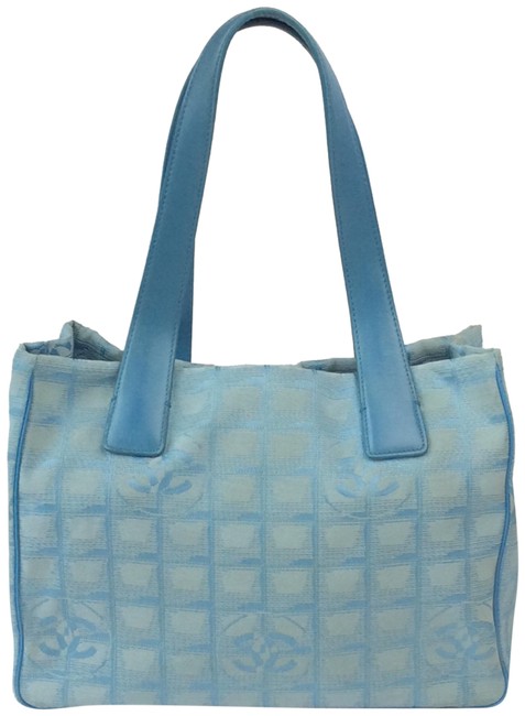 Chanel Travel Line Blue Nylon Tote