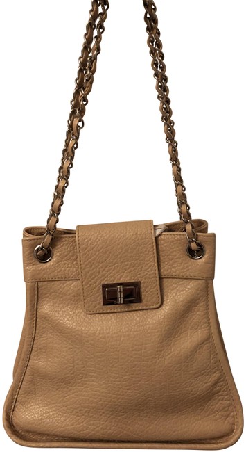 Chanel Bag Vintage Square Shopper Beige Leather Tote