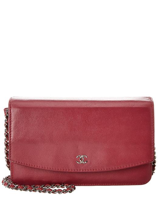 Chanel Wallet on Chain Pre owned Lambskin Leather No Color Tote